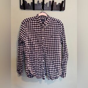 Charles Tyrwhitt Blue Plaid Oxford Button Down Casual Shirt